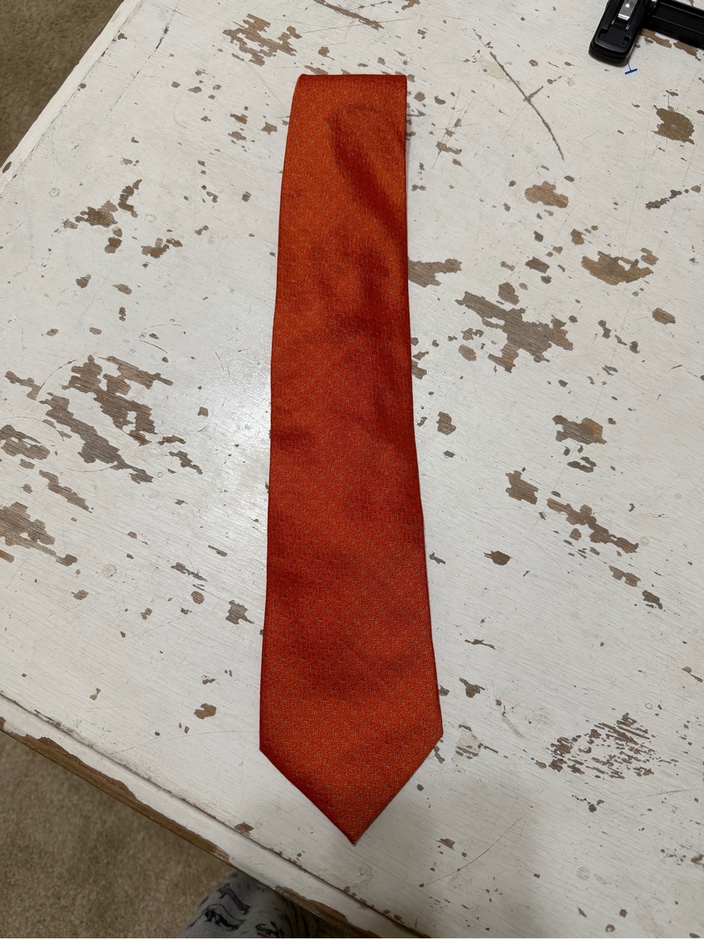 Venetto new Orange blue dot Men's Tie - Classic Solid Formal Tie